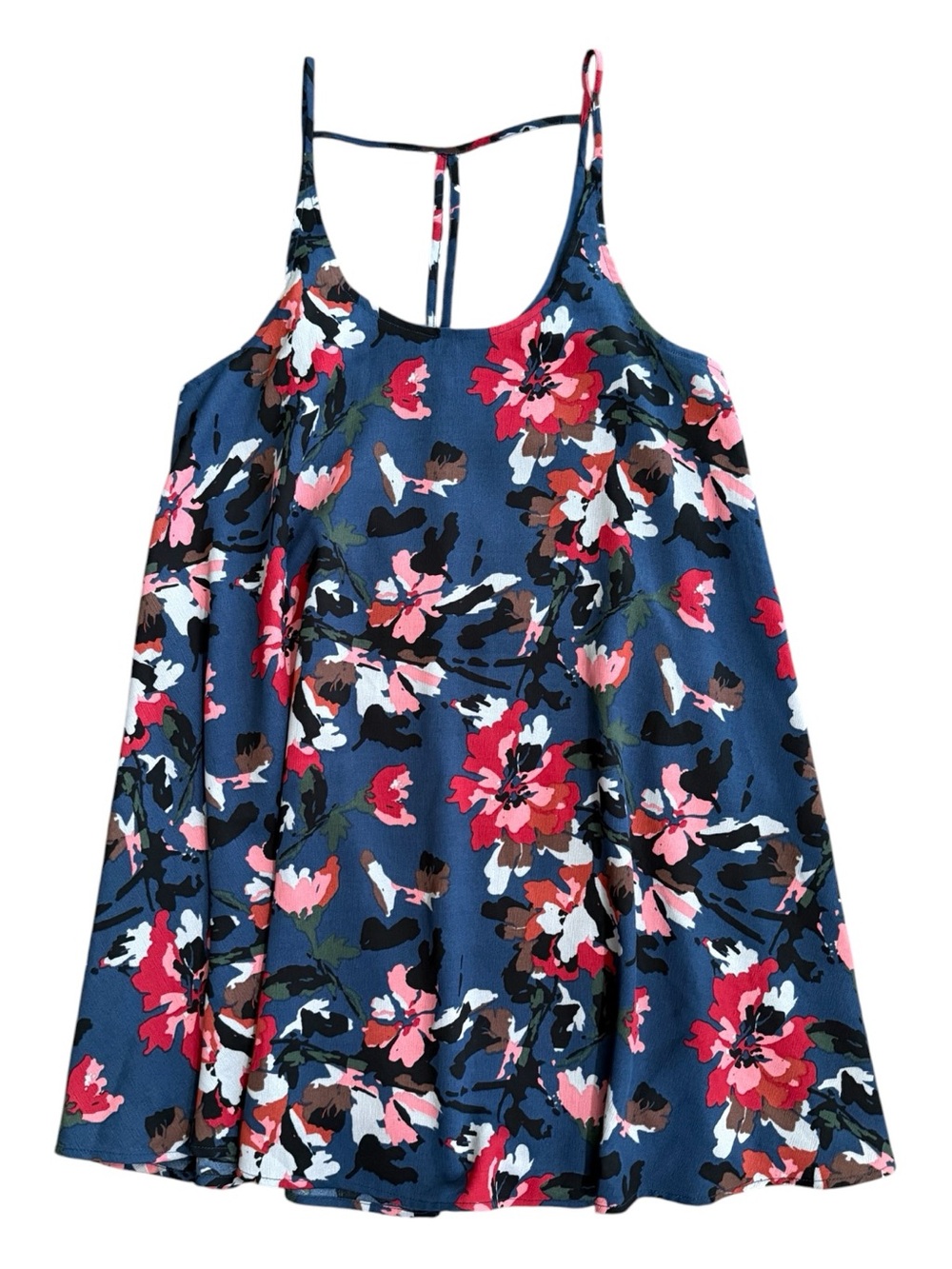 BP Nordstrom Floral Babydoll Cami Dress S Blue 2017 Rare